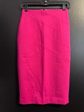 EXPRESS 🔥 Berry Pink Pencil Skirt - Sleek High-Waist Style